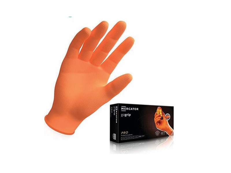 Ideall Grip Multi-Use  Orange Nitrile Gloves